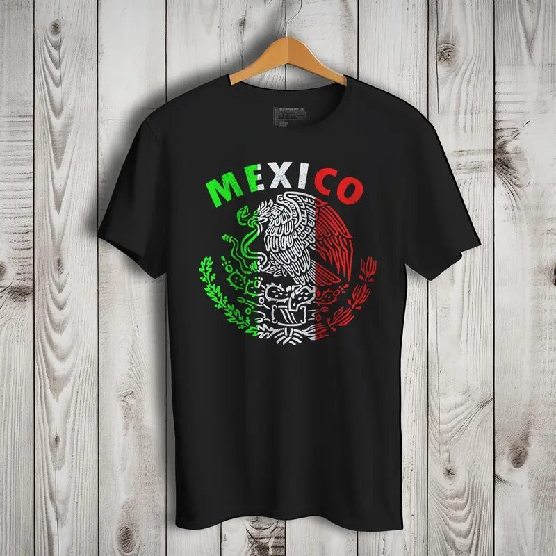 Mexico Mexican Flag Patriotic Short Sleeve T-Shirt- Playera Patriota De Mexico Hoodie, Sweatshirt | ZylaModa.com