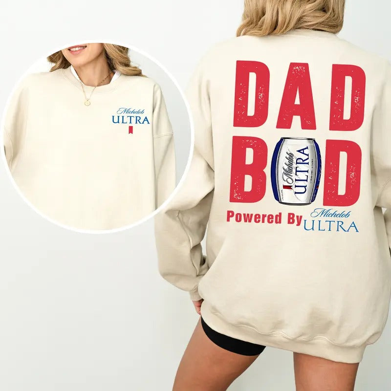 Michelob Dad Bod Sweatshirt, Beer Drinking Unisex Tee, Funny Party Gift Hoodie | ZylaModa.com