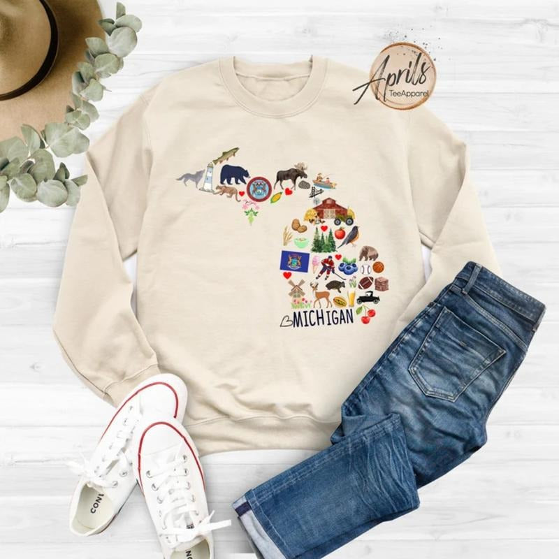 Michigan Sweatshirt, Michigan Hoodie, Michigan Trip Shirt | ZylaModa.com