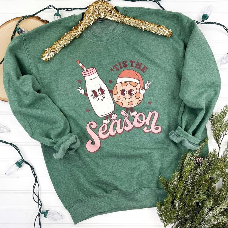 Milk & Cookies Tis The Season Sweatshirt T-Shirts, Hoodie | ZylaModa.com