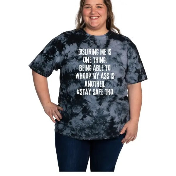 Bundle of Three Tie Dye/Mineral Wash Crewneck T Shirt COLORS COLORS OF TIE DYE ARE MIXED | Only A$holes Can Read This,...