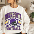 Minnesota Football Sweatshirt, Football Fan Crewneck, Retro Minnesota Football Gift for Women, Minnesota Clothing,...