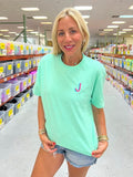 Minty Fresh Embroidered Initial Tee (S-2XL) Hoodie, Sweatshirt | ZylaModa.com