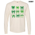 Mixed Shamrock Bows Long Sleeve Comfort Colors T-Shirt Hoodie, Sweatshirt | ZylaModa.com