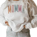 Momma New Multi Crewneck Sweatshirt Shirt - Gifts For Mom - Mothers Day Cotton Womenswear Hoodie | ZylaModa.com