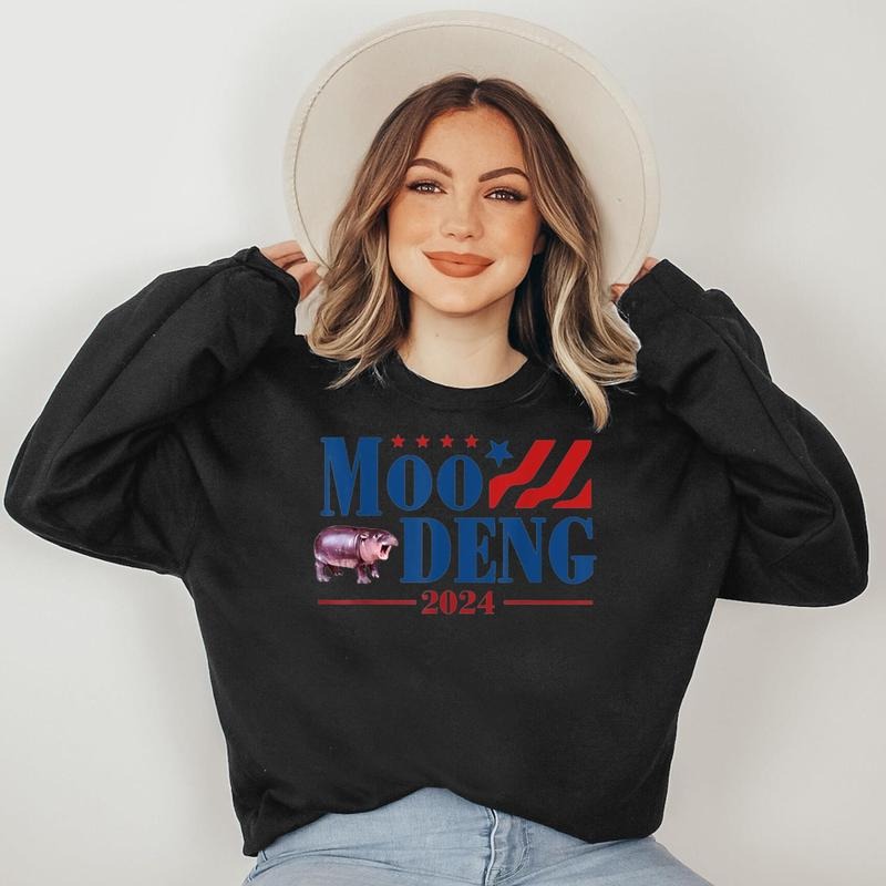 Moo Deng 2024 Moo Deng Moo Deng Cute Baby Hippo Sweatshirt T-Shirts, Hoodie | ZylaModa.com