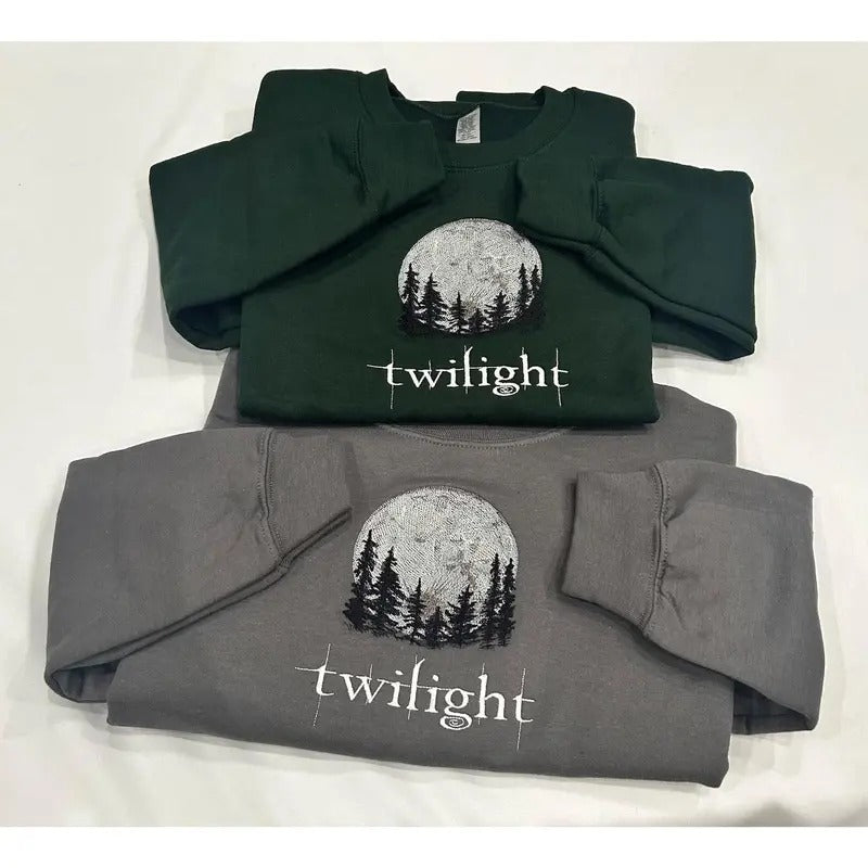 Moon Embroidered Sweatshirt: Custom Crewneck T-Shirts, Hoodie | ZylaModa.com