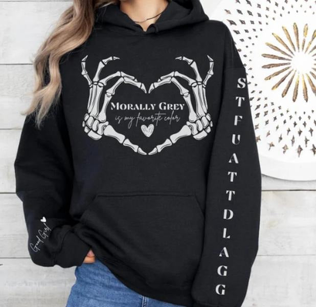 Morally Grey Dark Romance Hoodie, STFUATTDLAGG Hoodie, Good Girl Hoodie, Dark Romance Sweatshirt, Bookish Hoodie, Booktok...