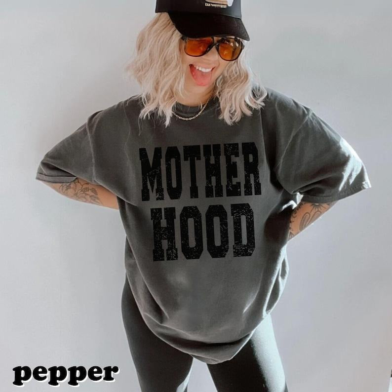 Mother Hood Shirt  Trendy Mama Tshirt Mom Life Tee Oversized Graphic Mom T-shirt Motherhood Shirt Cool Mom Club Rad Mom...