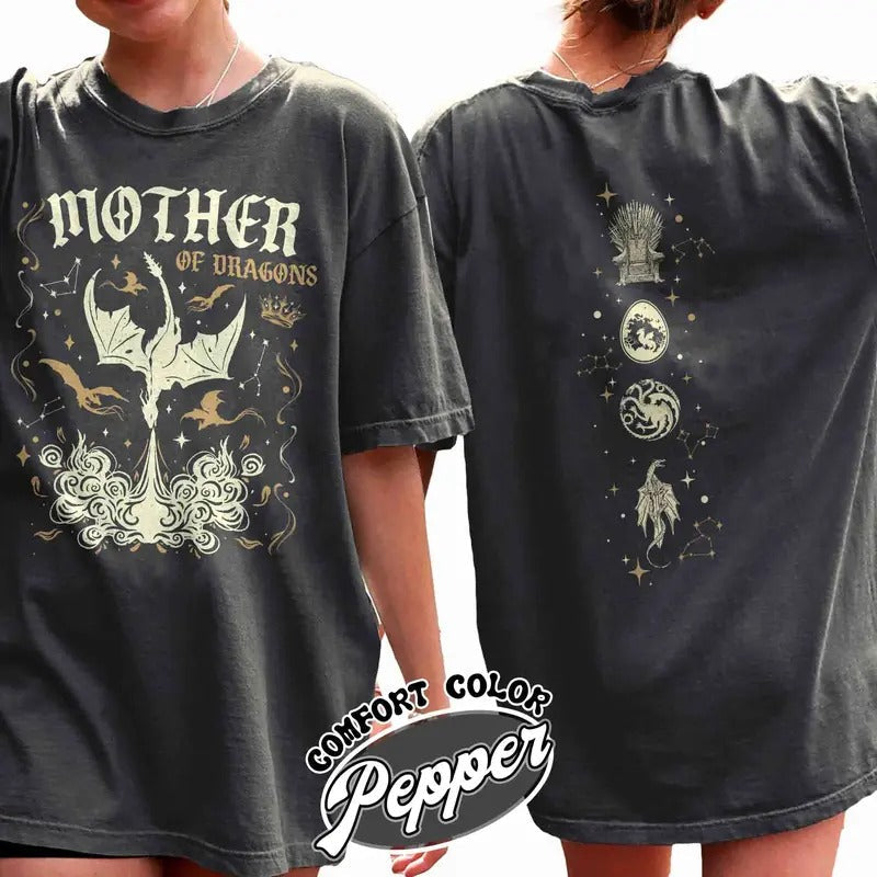 Mother Of Dragons Comfort Color, Mother Of Dragons Shirt, Mother Of The Dragons T Shirt, GoT Gift, Dragon Shirt, Dragon...