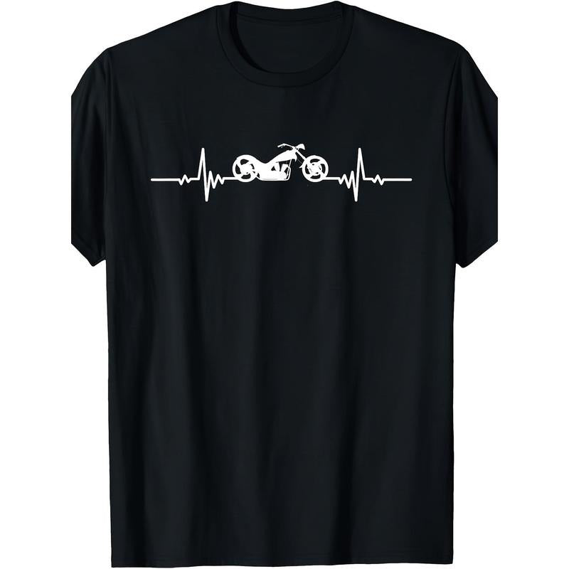 Motorcycle heartbeat ECG motorcycle T-shirt Made in USA Hoodie, Sweatshirt | ZylaModa.com