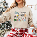 My Favorite People Call Me Custom Name Shirt, Elephant And Piggie Christmas Sweatshirt, Christmas Book Lover Gift,...