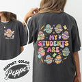 My Students Are My Easter Shirt, Custom Teacher Hearts Easter Shirt, Treat All Peeps With Kindness Shirt, Teacher Easter...