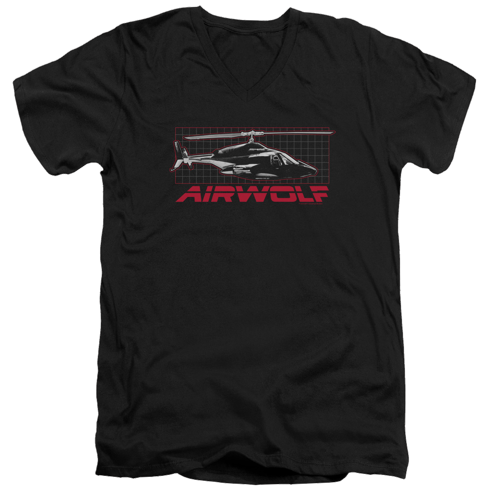 Airwolf Grid - Men's V-Neck T-Shirt Hoodie, Sweatshirt | ZylaModa.com