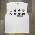 VINTAGE N.E.R.D 2002 'IN SEARCH OF' MERCH HEAVYWEIGHT WHITE CUT-OFF T-SHIRT Hoodie, Sweatshirt | ZylaModa.com (Image 1)