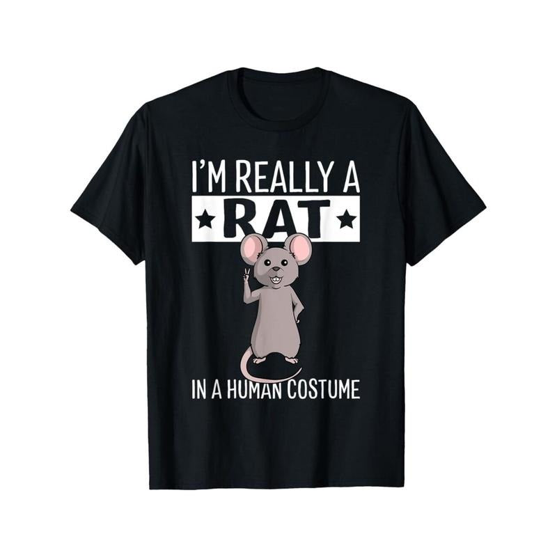 NEW LIMITED I'm Really A Rat In A Human Costume Halloween Funny T-Shirt Made in USA Hoodie, Sweatshirt | ZylaModa.com