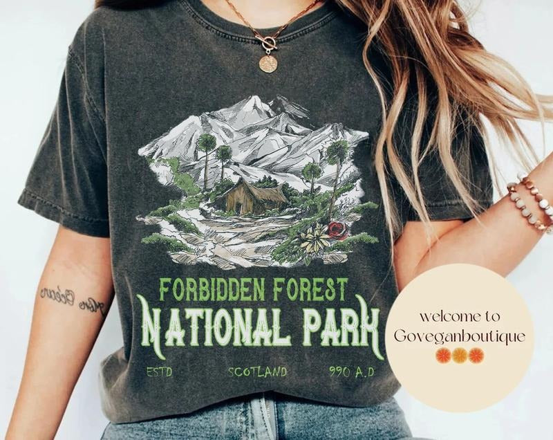 National Park Wizard T-Shirt, Forbidden Forest Shirt, Wizarding World Shirt, Bookish Gift Hoodie, Sweatshirt | ZylaModa.com