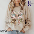Nativity Bow Christmas Shirt , Religious Christmas Comfort Colors, Women's Holiday Sweater Hoodie, Sweatshirt | ZylaModa.com