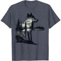 Nature Mountains Adventure Wolf Outdoor Wildlife Forest T-Shirt Hoodie, Sweatshirt | ZylaModa.com
