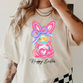 Neon Happy Easter Shirt ~ Unisex Apparel Relaxed Fit Printed In The USA Clothing Womenswear Casual Comfort Cotton Top...