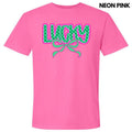 Neon Lucky Checkered Comfort Colors T-Shirt 'NLB' Hoodie, Sweatshirt | ZylaModa.com