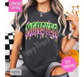 Neon Momster Shirt Comfort Colors, Trendy Halloween Mom Tshirt Hoodie, Sweatshirt | ZylaModa.com