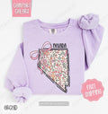 Nevada Floral Comfort Colors Sweatshirt, Nevada Sweatshirt, Cute Bow Nevada Sweatshirt T-Shirts, Hoodie | ZylaModa.com