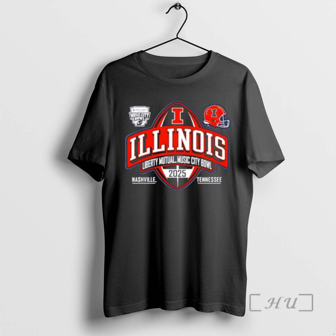 New Illinois Football Adult 2025 Liberty Mutual Music City Bowl Logo Premium T Shirts Sweater Hoodie, Sweatshirt