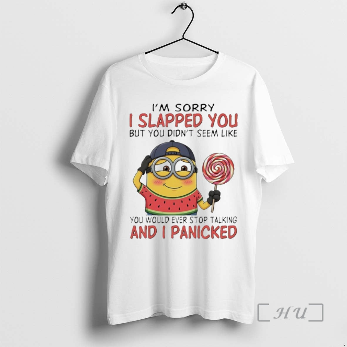 New Minion Im Sorry I Slapped You But You Didnt Seem Like You Would Ever T-Shirts, Hoodie, Sweatshirt | ZylaModa.com