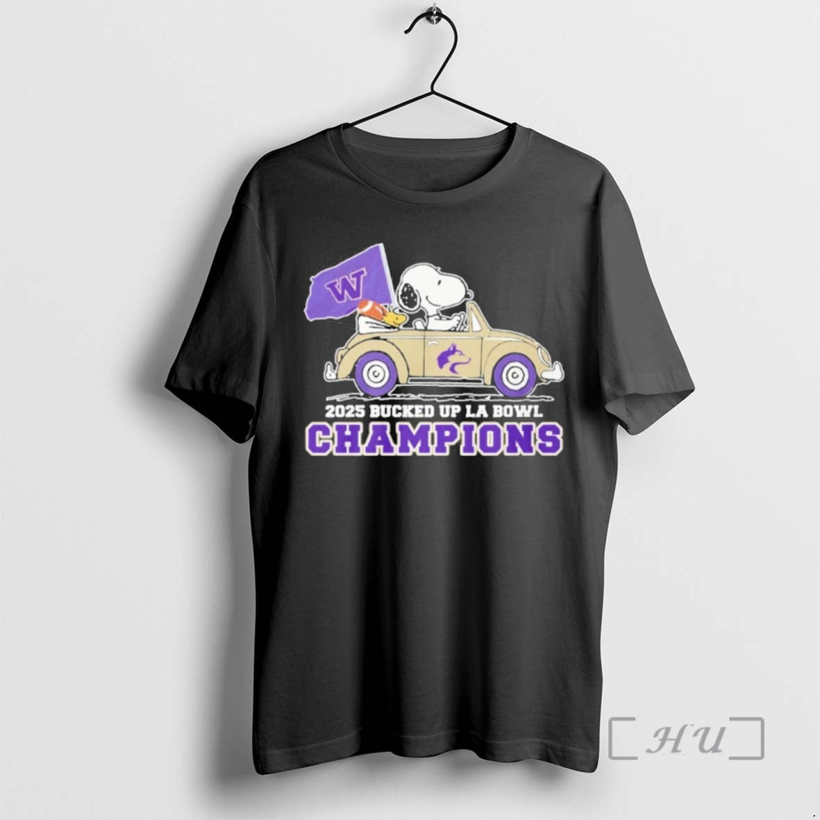 New The Peanuts Driving Car X Washington Huskies La Bowl Champions Premium T Shirts Sweater Hoodie, Sweatshirt | ZylaModa.com