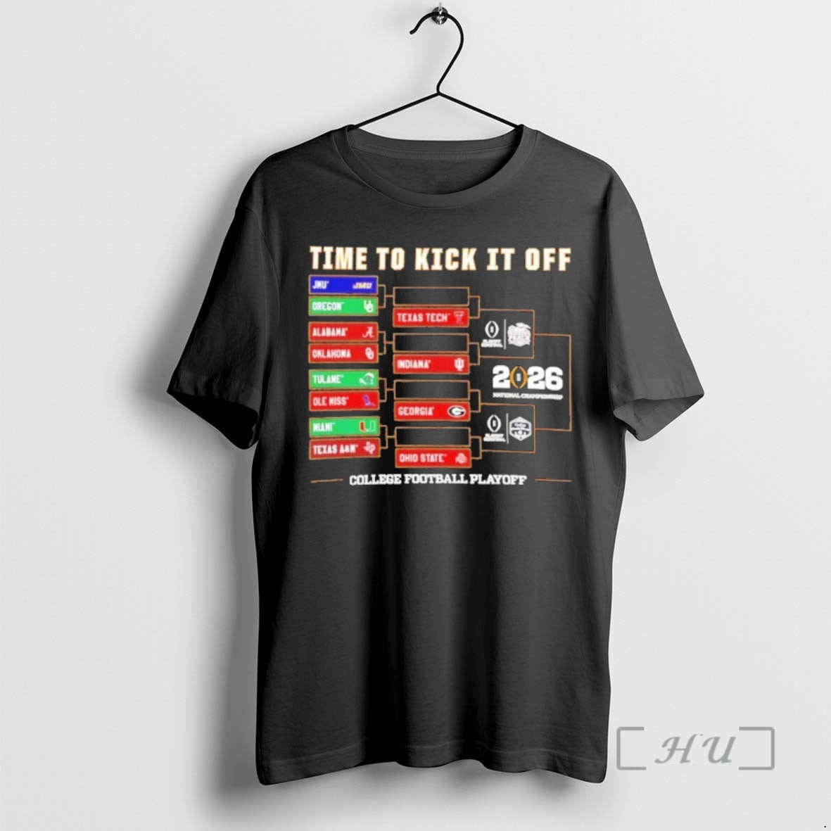 New Time To Kick It Off 2025 26 Cfp Bracket T-Shirts, Hoodie, Sweatshirt | ZylaModa.com