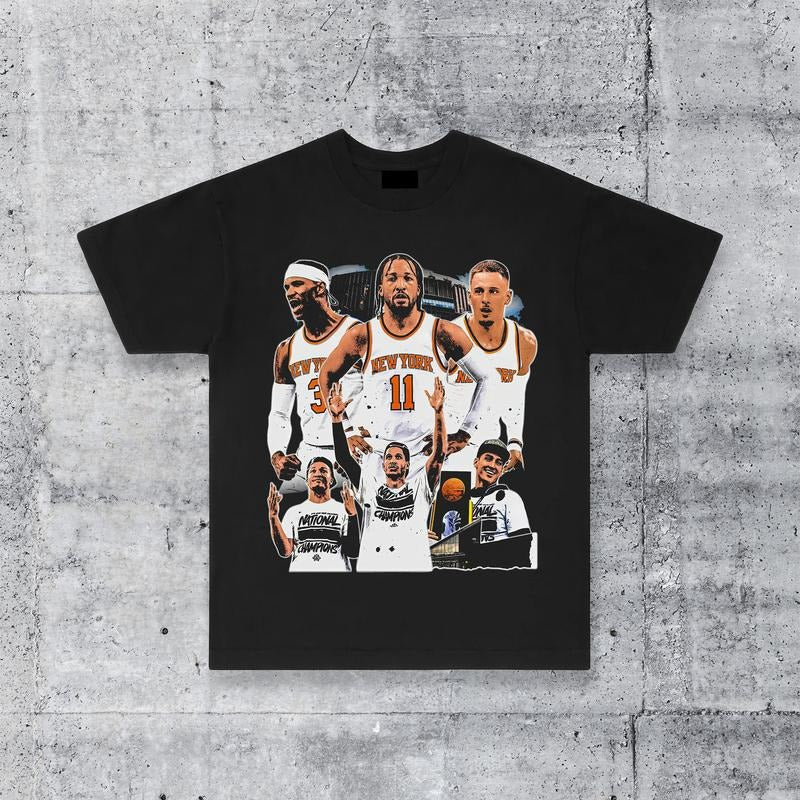 New York Villanova Basketball Vintage Style T Shirt, Jjalen Brunson Josh Hart Donte Divincenzo Slam Cover Tee, Knicks...
