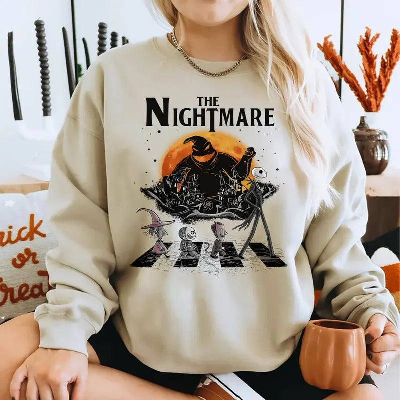 Nightmare Before Christmas Sweatshirt, Vintage Halloween Shirt, Skellington Halloween Sweatshirt, Nightmare Christmas...