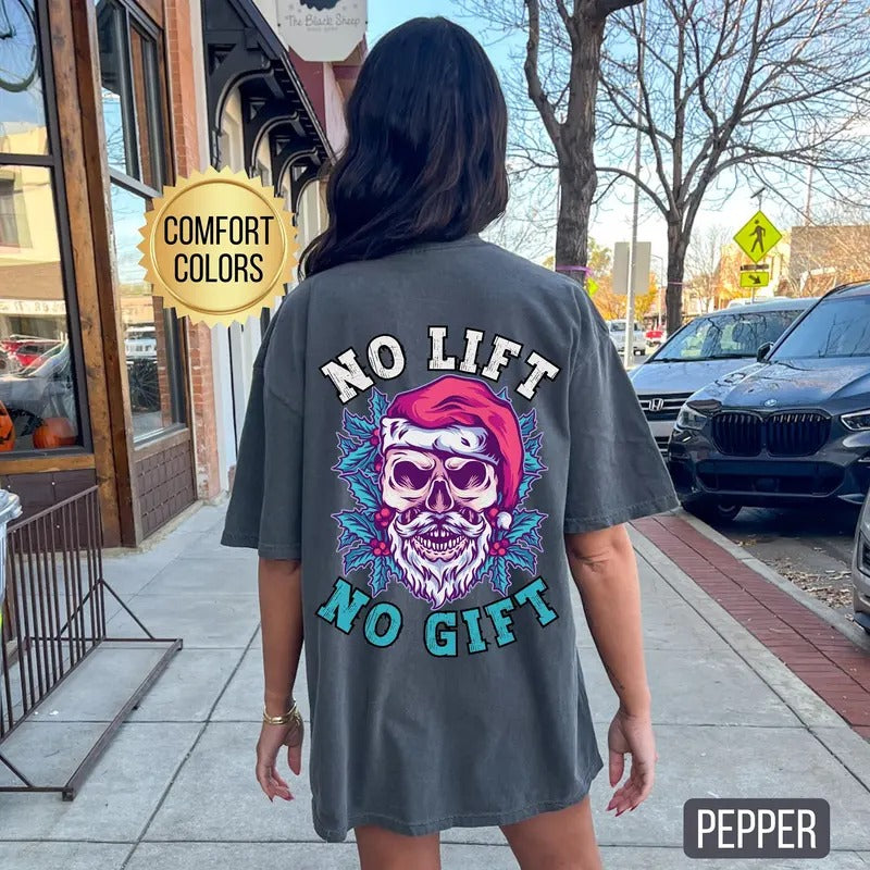 No Lift No Gift Shirt s Pump Cover Christmas Fitness Santa Workout Tee Fitness Shirt Gift For Gym Lover Workout Clothes...