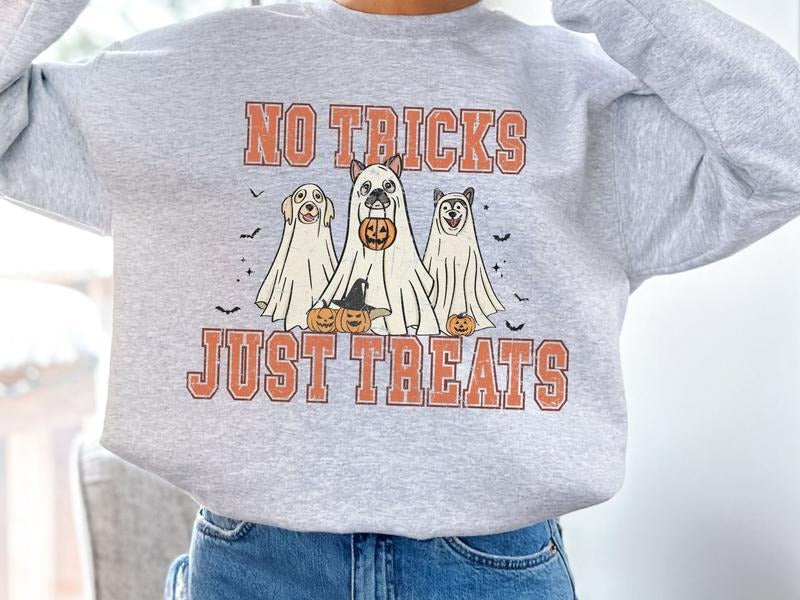 No Tricks Just Treats Sweatshirt for Dog & Animal Lovers T-Shirts, Hoodie | ZylaModa.com