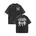 Not By My Strength, But By His T-Shirt Christian 2 Sided Comfort Colors Tee Pure Ring-Spun Cotton Fabric Casual Crew Neck...