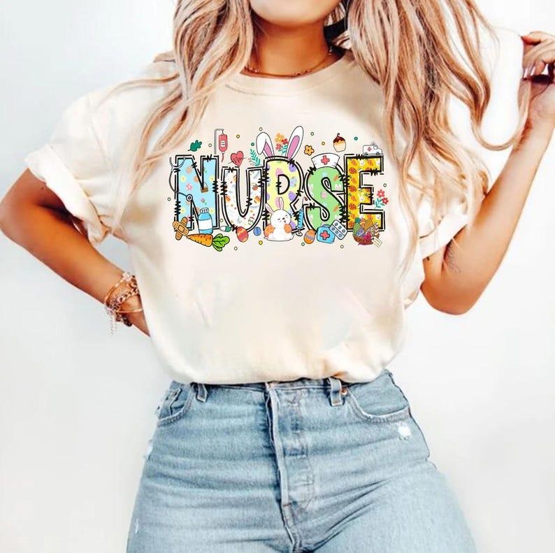 Nurse Easter Day T-shirt, Nurse Gift, Nursing, Easter Day Hoodie, Sweatshirt | ZylaModa.com