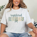 Nurse Shirt For Work, Floral RN Shirt, Coquette Bow Registered Nurse Shirt, Graduation Gift For Nursing Student, New...