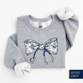 Nurse Toile Bow Sweatshirt, Stethoscope Bow Sweatshirt, Nurse Coquette Shirt, Gift for Nurse, Healthcare Professionals...