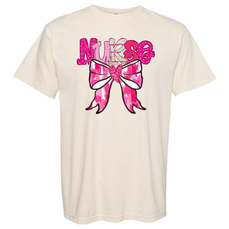 Nurse Valentine Coquette Comfort Colors T-Shirt Hoodie, Sweatshirt | ZylaModa.com