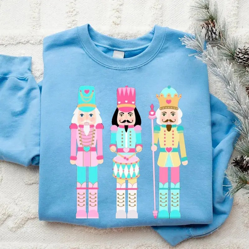 Nutcracker Christmas Sweatshirt, Nutcracker Shirt, Cute Christmas Sweatshirt, Womens Christmas Shirt, Girly Christmas...