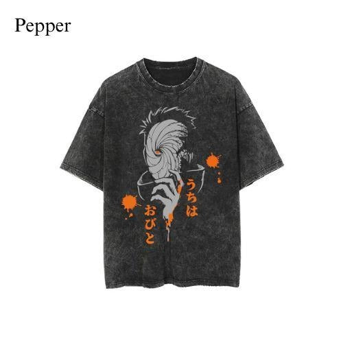 OBITO VINTAGE OVERSIZE T-SHIRT, MEN SHORTSLEEVE T-SHIRT, GIFT FOR HIM, ANIME UNISEX T-SHIRT Menswear Top Hoodie, Sweatshirt