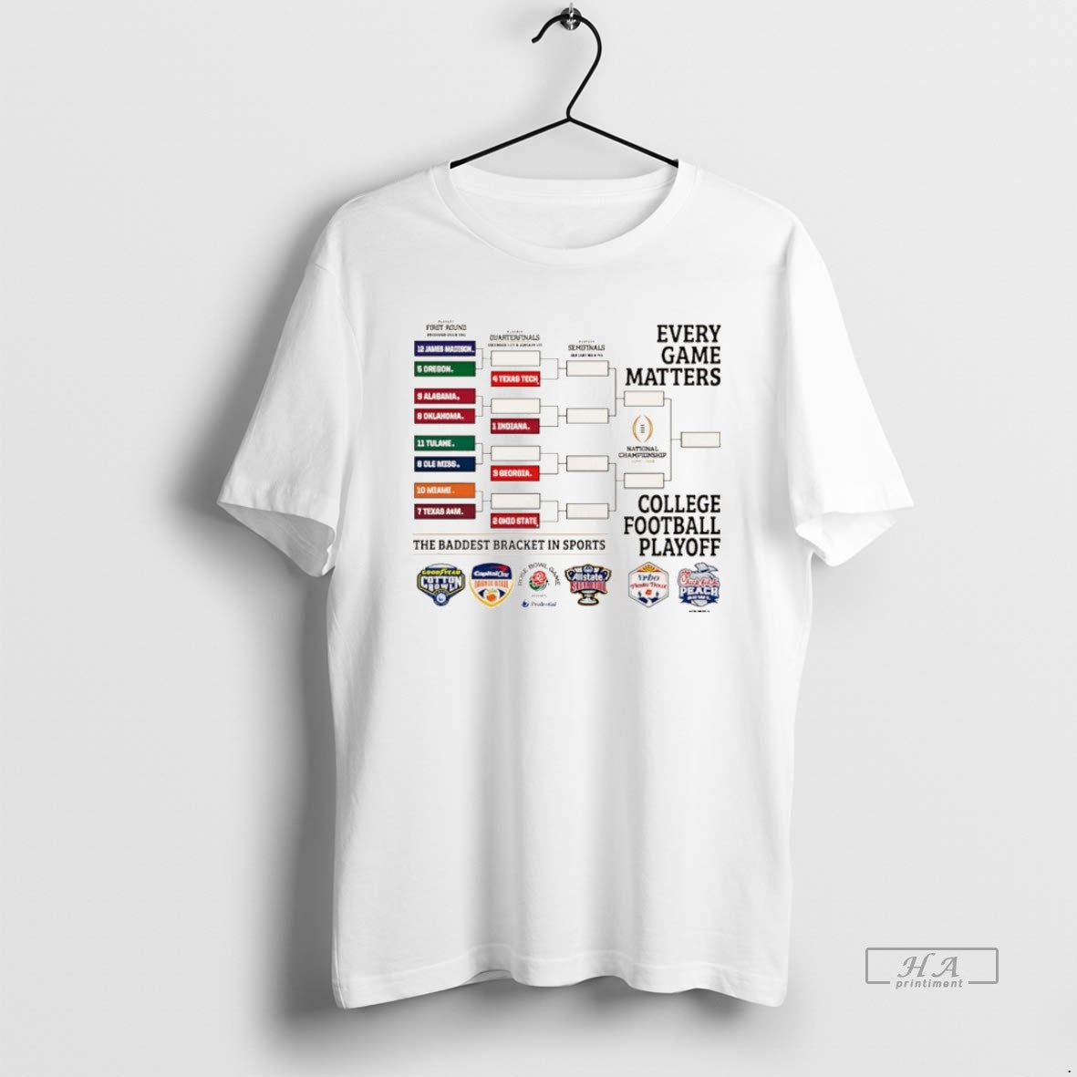 Official 2025 Every Game Matters And College Football Playoff Brackets Christmas T-Shirts, Hoodie, Sweatshirt | ZylaModa.com