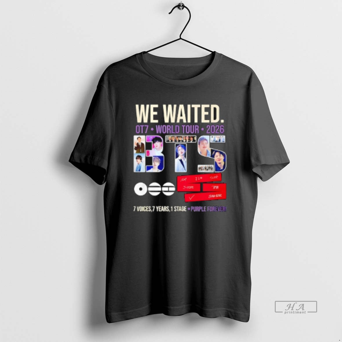 Official Bts We Waited Ot7 World Tour 2026 T-Shirts, Hoodie, Sweatshirt | ZylaModa.com