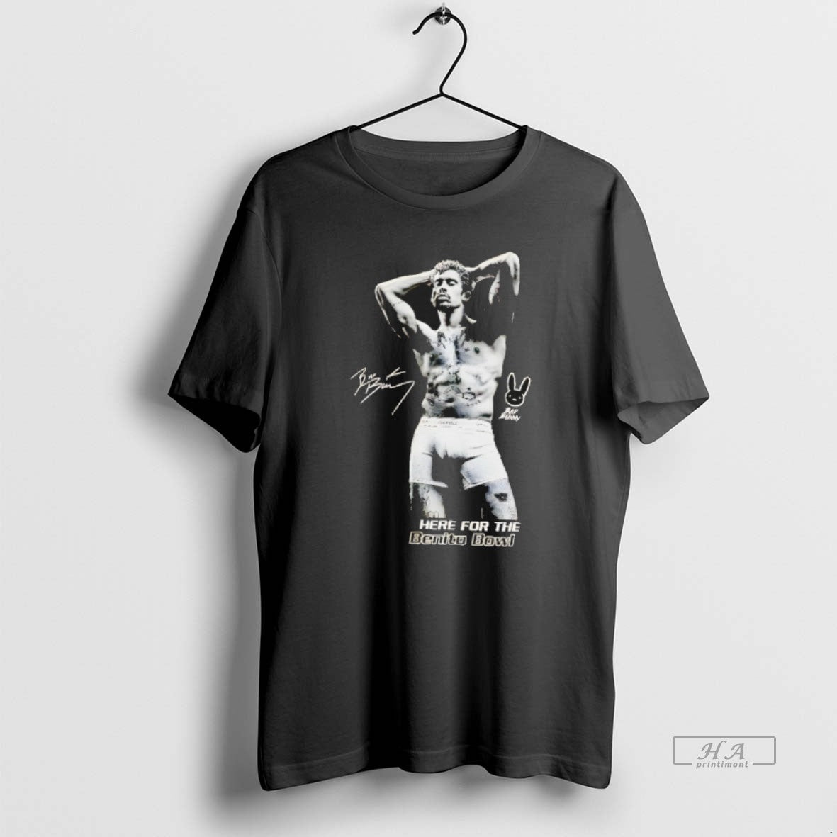 Official Bad Bunny Here For The Benito Bowl 2026 Puerto Rico Signature T-Shirts, Hoodie, Sweatshirt | ZylaModa.com