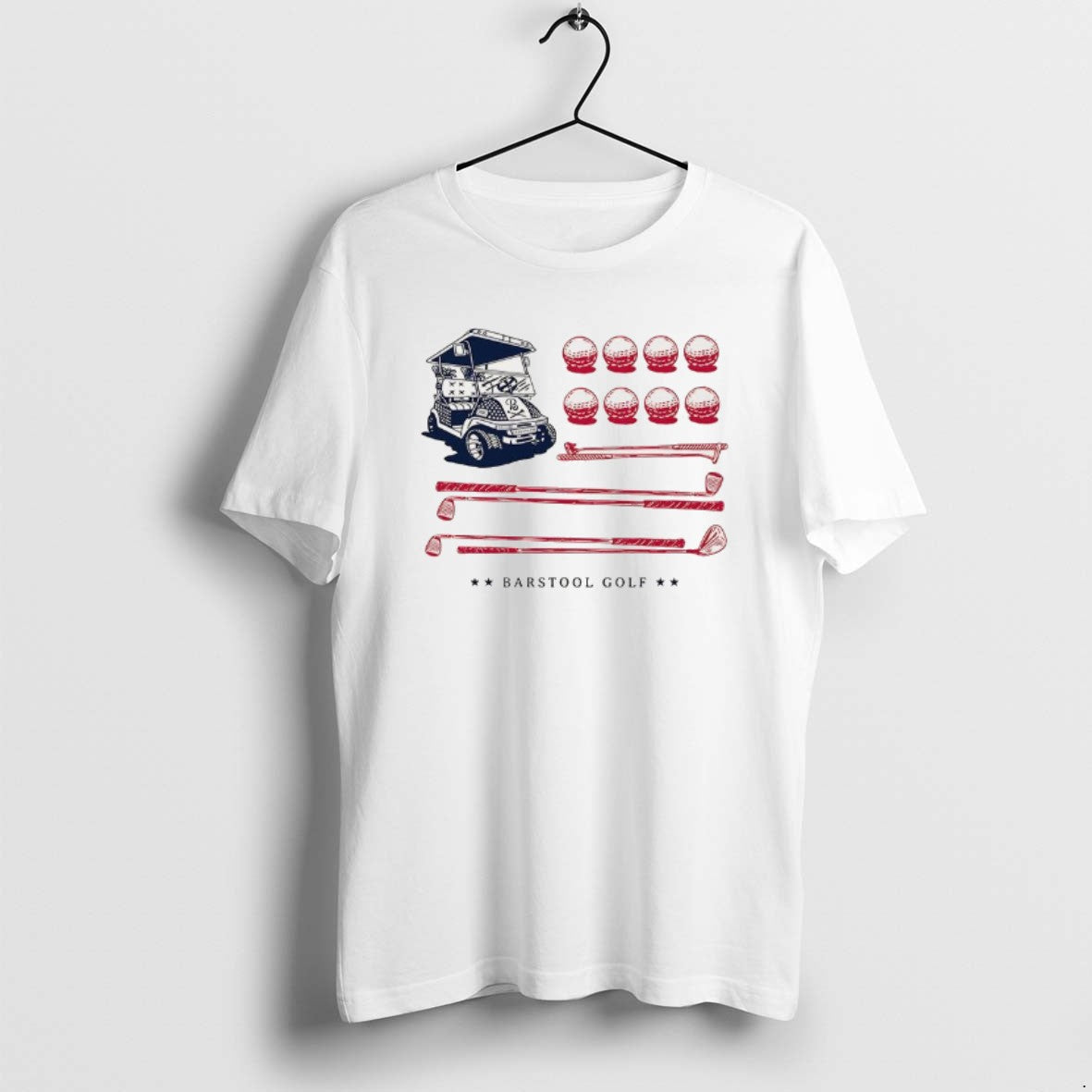Official Barstool Golf Cart Ball And Club Usa Flag T-Shirts, Hoodie, Sweatshirt | ZylaModa.com