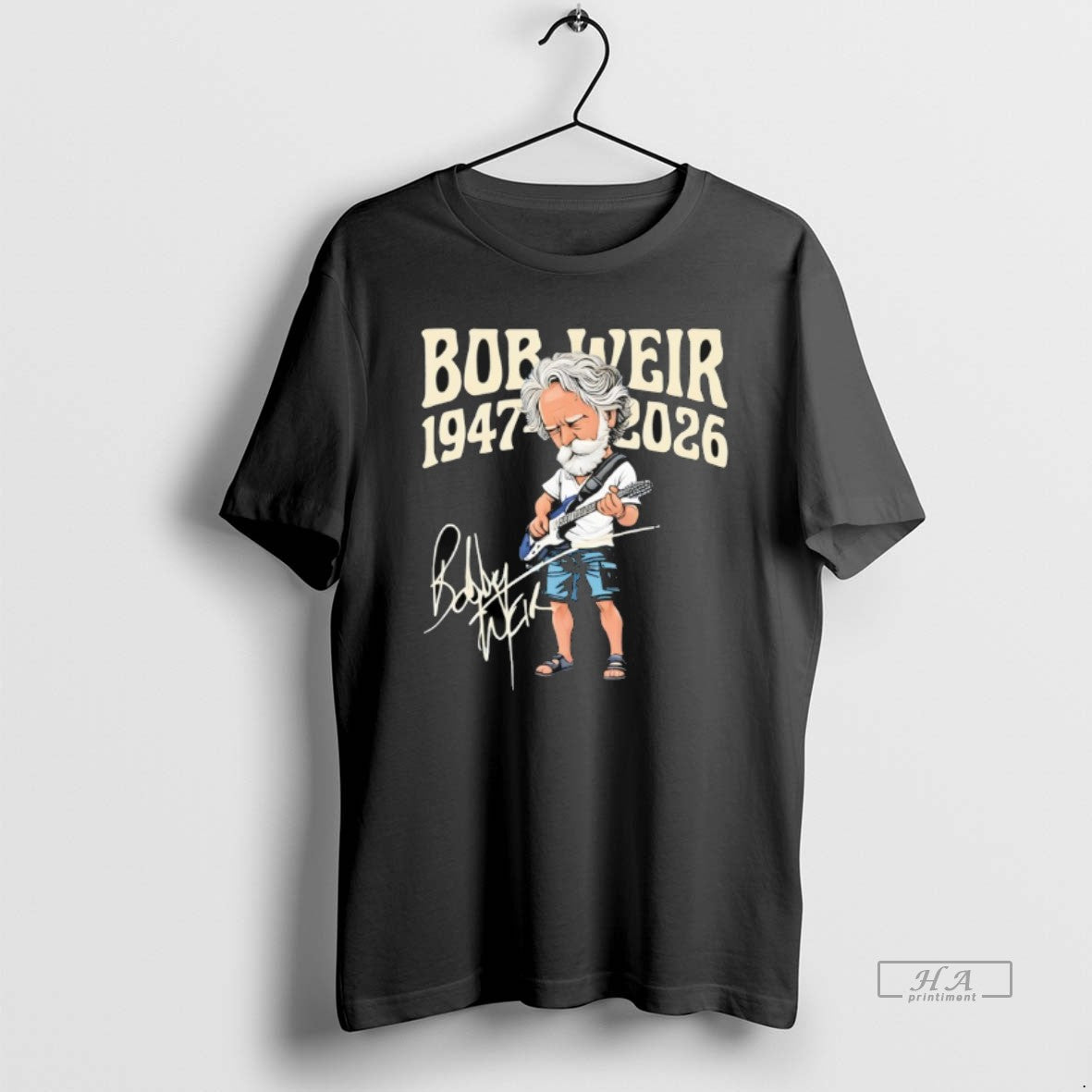 Official Bob Weir Grateful Dead Tribute Guitar With Signature T-Shirts, Hoodie, Sweatshirt | ZylaModa.com