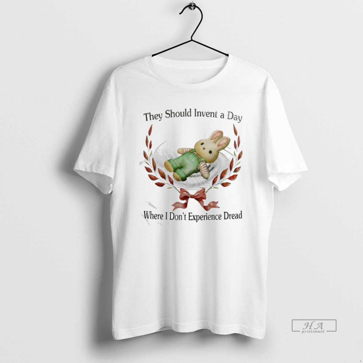 Official Bunny They Should Invent A Day Where I Dont Experience Dread T-Shirts, Hoodie, Sweatshirt | ZylaModa.com