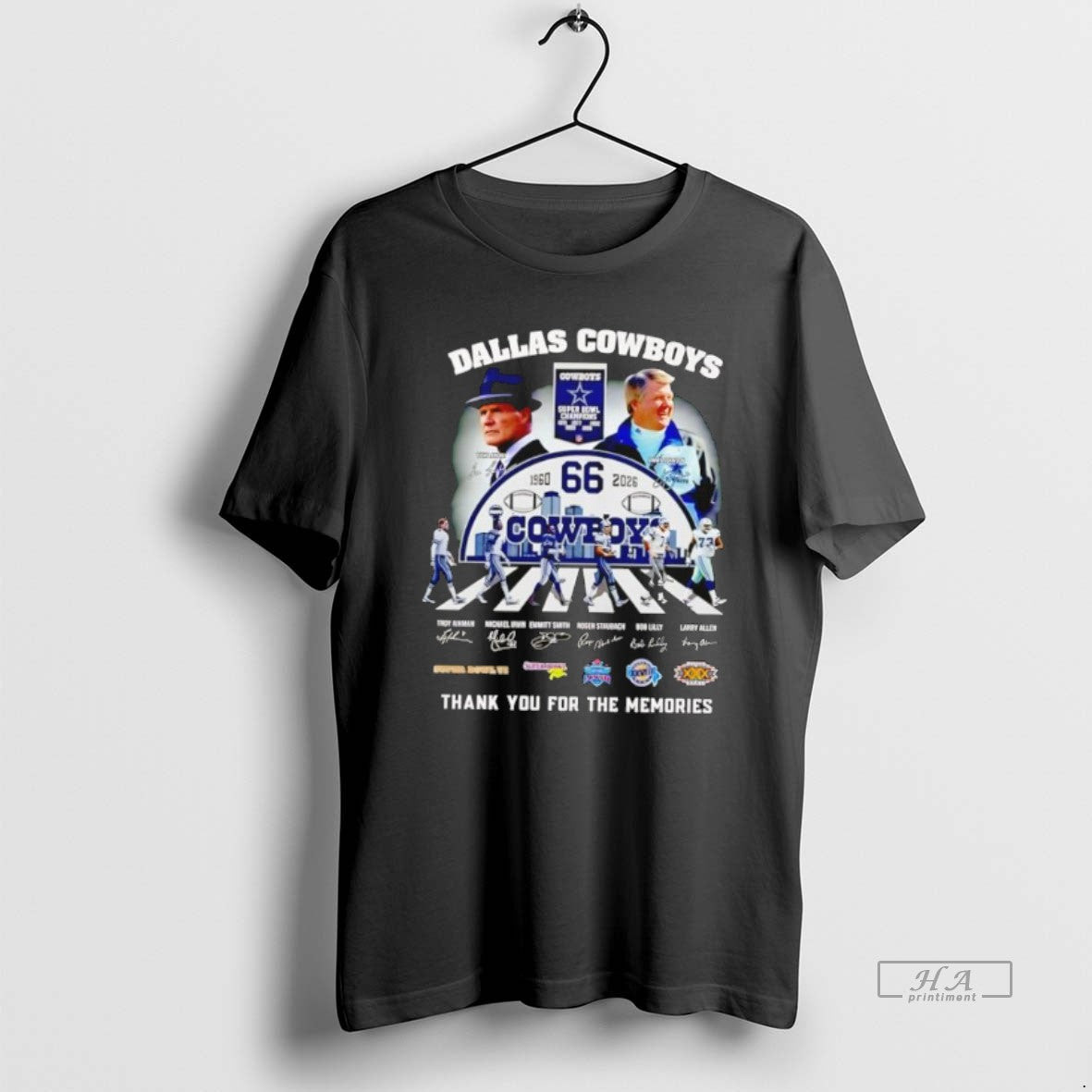 Official Dallas Cowboys 66 Years Signature Thank You For The Memories T-Shirts, Hoodie, Sweatshirt | ZylaModa.com