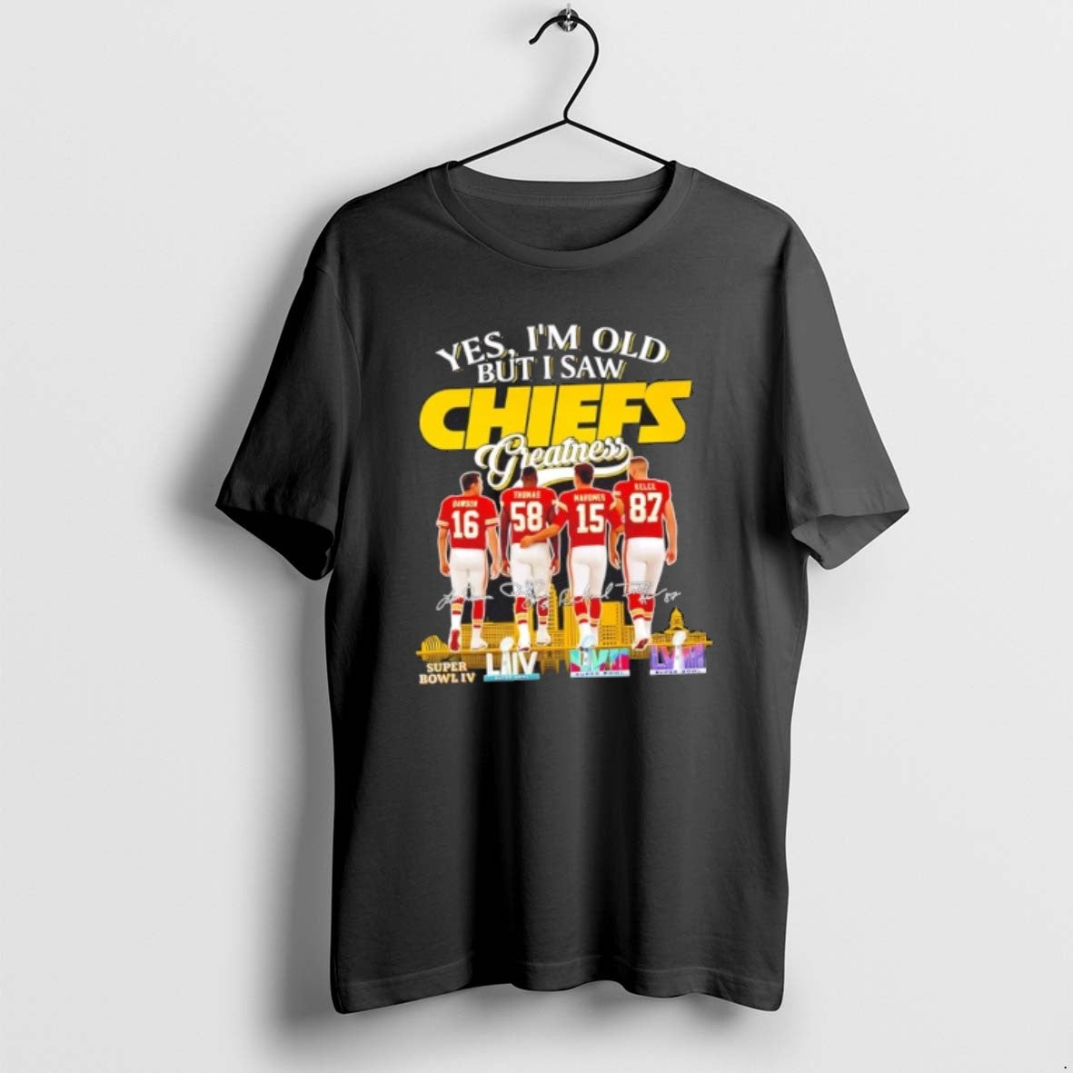 Official Dawson Thomas Mahomes Kelce Yes Im Old But I Saw Kansas City Chiefs Greatness T-Shirts, Hoodie, Sweatshirt